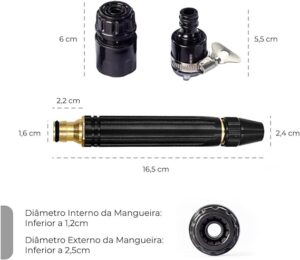 Imagem de um Bocal de mangueira de alta pressão, para ilustrar a analise de esguicho para Lollatabo.com.br