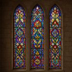 Imagem de exemplo de um vitral de Igreja como exemplo de peças de decoração que usam o reflexo de luz. www.lollatabo.com.br